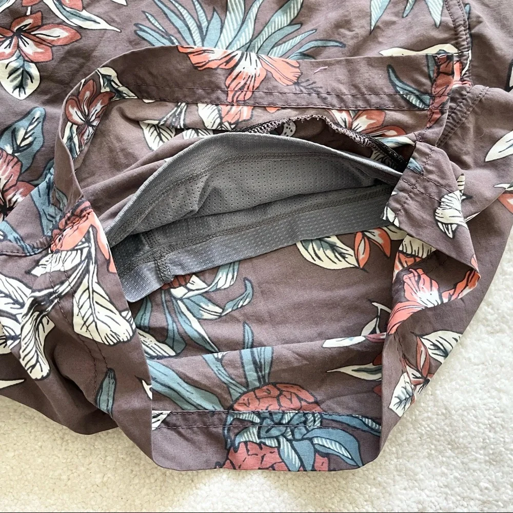 SAXX CANNONBALL 2in1 Swim Shorts Size Large Tropical Hawaiian Vacation Beach_6